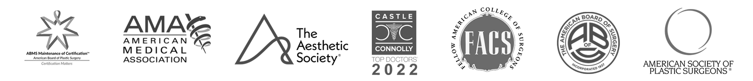 Dr. Jeffrey Roth has the following credentials: ABMS Maintenance of Certification, AMerican Medical Association, The Aesthetic Society, Castle Connolly Top Doctors of 2022, Fellow American College of Surgeons, The American Board of Surgery, and American Society of Plastic Surgeons